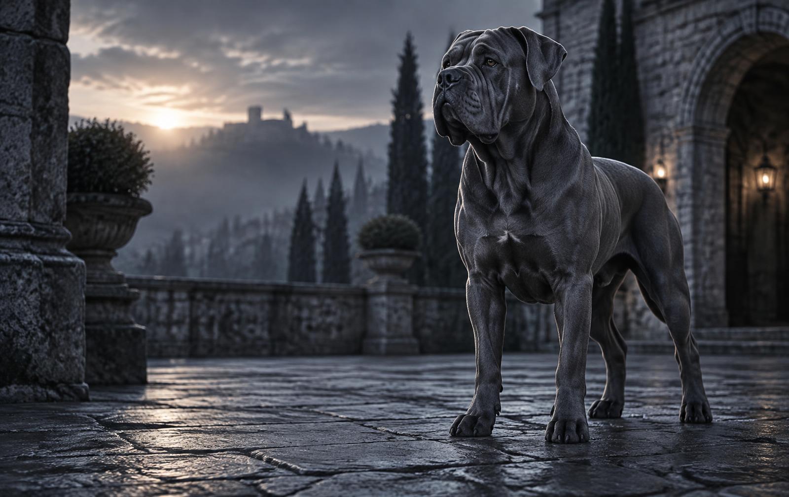 Representative Cane Corso portrait used for the Cane Blue prototype