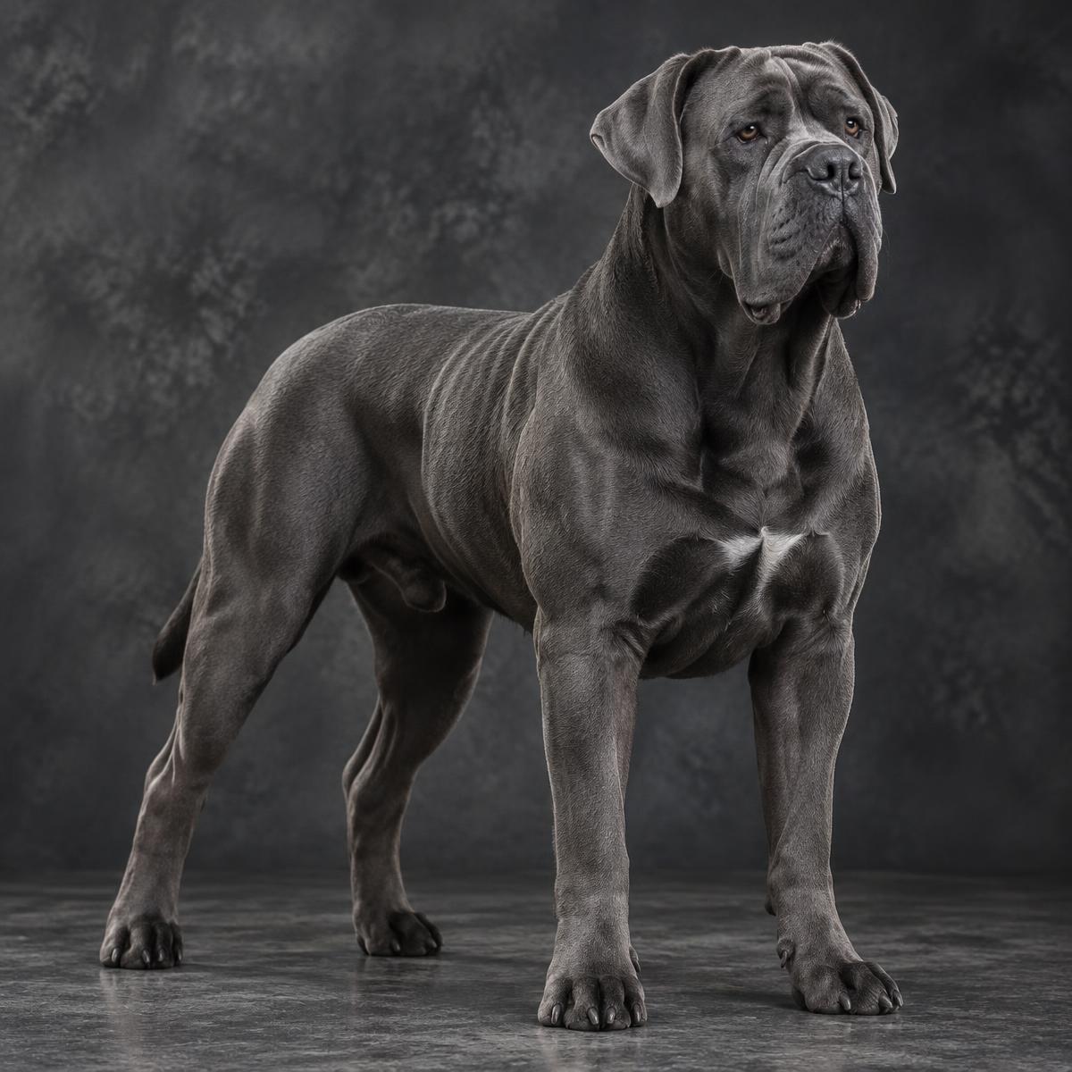 Representative Cane Corso portrait used for the Cane Blue prototype